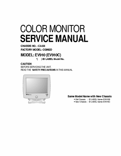 LG_GATEWAY EV910 (EV910C) Parts & Service Guide